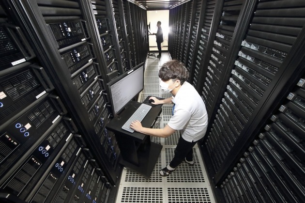 This file photo, provided by KT Corp. on May 12, 2021, shows a data center run by the telecom operator in Seoul.