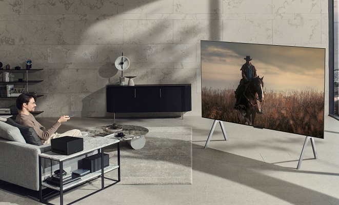 LG Signature OLED M is shown in this photo provided by the company on July 13, 2023.