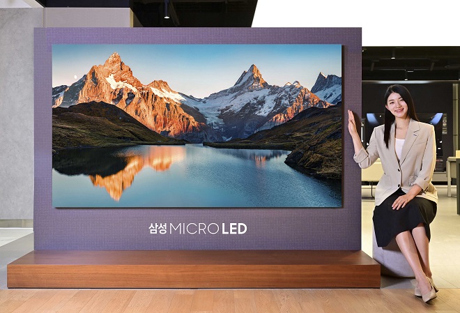This photo, provided by Samsung Electronics Co., shows the 89-inch Micro LED TV.